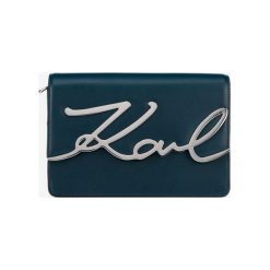 Karl Lagerfeld K/Signature Small Torebka Niebieski. Niebieskie torebki klasyczne damskie KARL LAGERFELD, w paski, ze skóry, bez dodatków. Za 1484,95 zł.