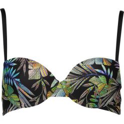 Biustonosz bikini "Tropic" w kolorze czarnym ze wzorem. Czarne stroje kąpielowe dwuczęściowe damskie marki Lisca. W wyprzedaży za 86,95 zł.