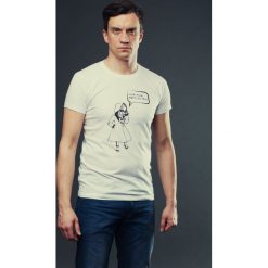 T-shirt MIASTO JEST MOJE męski biały. Białe koszulki męskie Hultaj Polski, s, bez wzorów, z bawełny, bez kołnierzyka, bez rękawów, trekkingowe. W wyprzedaży za 79,00 zł.
