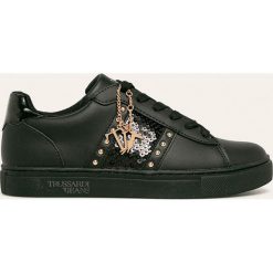 Trussardi Jeans - Buty. Białe buty sportowe damskie Trussardi Jeans, bez wzorów, z jeansu, sportowe. Za 619,90 zł.