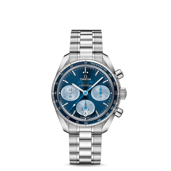 OMEGA ZEGAREK SPEEDMASTER CO-AXIAL 324.30.38.50.03.002. Niebieskie zegarki męskie OMEGA, ze stali. Za 22500,00 zł.