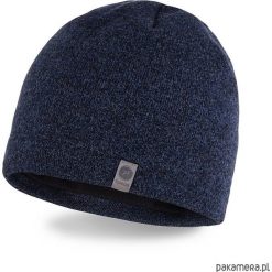 Czapka komin + rękawiczki w kolorze granatowym. Czarne rękawiczki męskie marki N/A, na zimę. Za 75,00 zł.