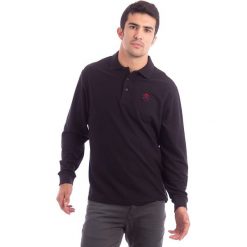 Koszulka polo w kolorze czarnym. Czarne koszulki męskie Polo Club Men, xxl, z haftami, polo, bez rękawów. W wyprzedaży za 87,95 zł.