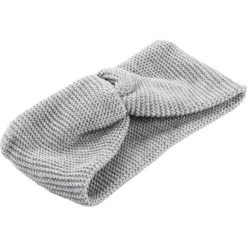 Opaska dzianinowa na czoło bonprix szary melanż. Szare rękawiczki damskie bonprix, bez wzorów, z dzianiny. Za 29,99 zł.