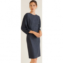 Mango - Sukienka Moon. Szare sukienki mini Mango, na co dzień, l, z elastanu, casualowe, z okrągłym kołnierzem, proste. Za 199,90 zł.