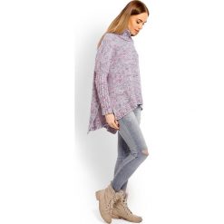 Sweter z golfem damski wełniany. Swetry damskie e-margeritka.pl, bez wzorów, z wełny, z długim rękawem, długie, bez kaptura. Za 134,99 zł.
