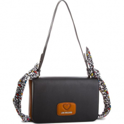 Torebka LOVE MOSCHINO - JC4253PP05KF010A Bianco/Cuoio/Nero. Czarne torebki klasyczne damskie marki Love Moschino, ze skóry ekologicznej. W wyprzedaży za 469,00 zł.