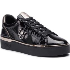 Sneakersy LIU JO - Silvia 01 B69015 P0131 Black 22222. Czarne półbuty damskie Liu Jo, na co dzień, bez wzorów, ze skóry, bez obcasa, na płaskiej podeszwie, bez zapięcia. Za 649,00 zł.