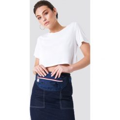 T-shirty damskie: NA-KD Basic Krótki t-shirt z okrągłym dekoltem - White