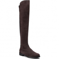 Muszkieterki SOLO FEMME - 39916-02-F54/H87-01-00 Grafit/Czarny. Szare kozaki damskie Solo Femme, ze skóry, bez obcasa, na obcasie, bez zapięcia. W wyprzedaży za 359,00 zł.