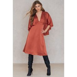 Sukienki hiszpanki: True Decadence Sukienka z falbanką – Brown,Orange,Copper