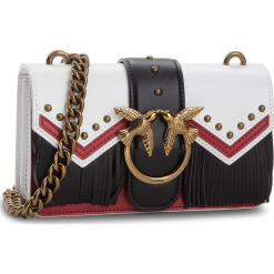 Torebka PINKO - Mini Love Tricolor Tracolla VI AI 18-19 PLTT 1P218A Y51S Bianco/Ros. Białe torebki klasyczne damskie Pinko, ze skóry. Za 1409,00 zł.