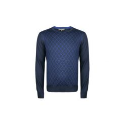 Swetry Roberto Cavalli ESM613 MQ030 / Paricolo c/jac. rombi. Niebieskie swetry męskie Roberto Cavalli, xxl, bez wzorów, bez kołnierzyka, bez kaptura. Za 299,00 zł.