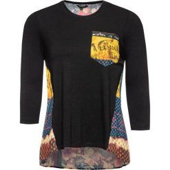 Bluzka Desigual Lindsey 19WWTKCN. Czarne bluzki damskie Desigual, s, bez wzorów, z elastanu, bez kołnierzyka, bez rękawów. W wyprzedaży za 169,00 zł.