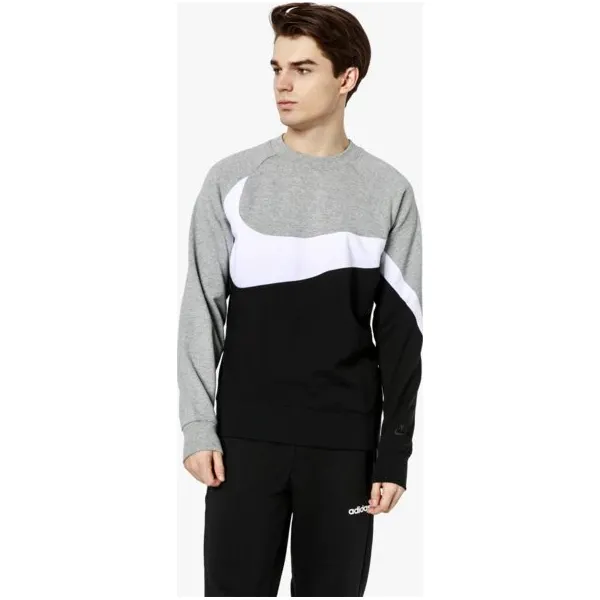 Nike Bluza M Nsw Hbr Crw Ft Stmt , czarny, rozmiar M. Czarne bluzy męskie Nike, m, bez wzorów, z bawełny, bez kołnierzyka, bez rękawów, bez kaptura. W wyprzedaży za 149,99 zł.