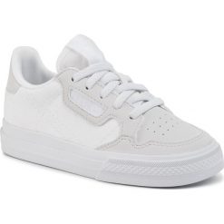 Buty adidas - Continental Vulc El I EG6626 Ftwwht/Ftwht/Greone. Białe półbuty dziewczęce Adidas, na sznurówki. Za 169,00 zł.