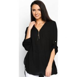 Bluzki damskie: Czarna Bluzka High-Low