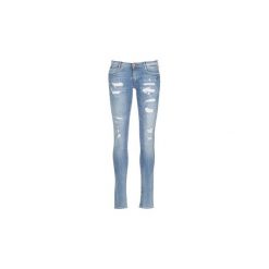 Jeansy slim fit Le Temps des Cerises 316. Niebieskie jeansy damskie marki Le Temps Des Cerises, bez wzorów, z jeansu. Za 495,20 zł.