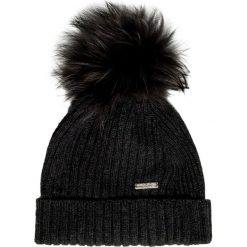 Czapka WOOLRICH. Czarne czapki damskie Woolrich, bez wzorów, z wełny. W wyprzedaży za 371,00 zł.
