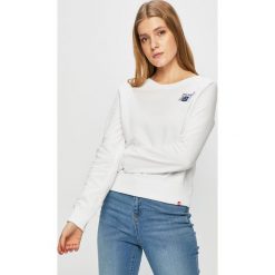 New Balance - Bluza. Białe bluzy damskie New Balance, s, bez wzorów, z elastanu, bez rękawów, bez kaptura. W wyprzedaży za 179,90 zł.