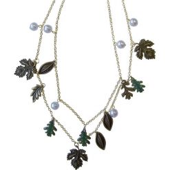 Naszyjniki damskie: Naszyjnik „Wood Leaf” – dł. 46 cm