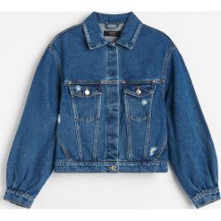 Kurtka jeansowa -. Kurtki damskie Reserved, s, bez wzorów, z jeansu, bez kaptura. Za 139,99 zł.