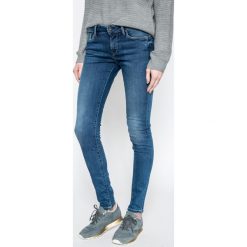 Pepe Jeans - Jeansy Soho. Niebieskie jeansy damskie marki Pepe Jeans, z elastanu. W wyprzedaży za 279,90 zł.