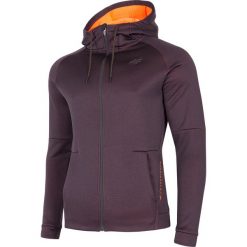 Bluza treningowa męska BLMF273 - burgund melanż. Czerwone bluzy męskie 4f, m, bez wzorów, z dzianiny, z kapturem, bez rękawów, z kapturem. W wyprzedaży za 179,99 zł.