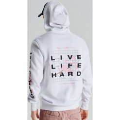 Bluza z kapturem kolekcja Cherry Blossoms - Biały. Białe bluzy męskie Cropp, s, bez wzorów, z kapturem, bez rękawów, z kapturem. W wyprzedaży za 99,99 zł.