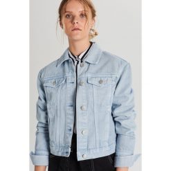 Jeansowa kurtka - Niebieski. Niebieskie kurtki damskie Cropp, xl, bez wzorów, z jeansu, bez kaptura. Za 49,99 zł.