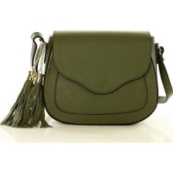 Vittoria Mazzini Elegancka torebka włoska skóra - zielona. Żółte torebki damskie sportowe MAZZINI, w paski, ze skóry, eleganckie, na ramię, bez dodatków. Za 269,00 zł.
