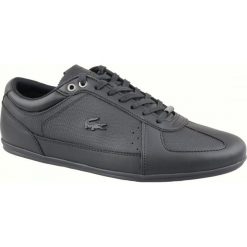 Czarne Buty Lacoste Evara 119 1 M 737CMA003102H. Czarne buty sportowe męskie Lacoste, ze skóry, bez zapięcia. W wyprzedaży za 569,00 zł.