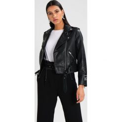 Kurtki damskie: Superdry RIOT BIKER Kurtka ze skóry ekologicznej black