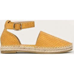 Answear - Espadryle Laura Mode. Żółte espadryle damskie ANSWEAR, bez wzorów, z gumy, bez obcasa, na obcasie. Za 119,90 zł.