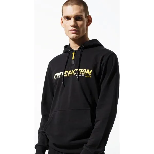 Confront Bluza City Blk Hoody , czarny, rozmiar M. Czarne bluzy męskie Confront, m, z aplikacjami, z bawełny, z kapturem, bez rękawów, bez kaptura. W wyprzedaży za 119,99 zł.