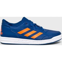 Adidas - Buty dziecięce AltaSport K. Niebieskie trampki chłopięce Adidas, bez wzorów, z gumy, sportowe, z okrągłym noskiem, na sznurówki. W wyprzedaży za 89,90 zł.