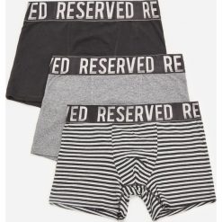 Bokserki 3 pack - Szary. Szare bokserki męskie Reserved, bez wzorów. Za 59,99 zł.