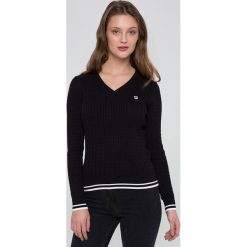 Sweter w kolorze czarnym. Czarne bez kategorii marki Felix Hardy, l, w paski, ze splotem. W wyprzedaży za 129,95 zł.