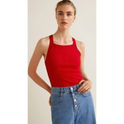 Mango - Top Ekis. Czerwone topy damskie marki Mango, s, z elastanu. W wyprzedaży za 29,90 zł.