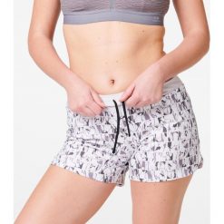 Spodenki do biegania RUN DRY damskie. Brązowe spodenki sportowe damskie KALENJI, xl, bez wzorów, z elastanu, do biegania. Za 39,99 zł.