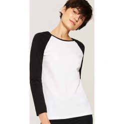 Koszulka z reglanowym rękawem - Biały. Białe t-shirty damskie marki House, s. Za 29,99 zł.