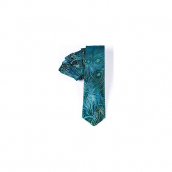 KRAWAT JEDWABNY GREEN ORIENTAL. Zielone krawaty męskie R3s men's accessories, z jedwabiu. Za 99,00 zł.