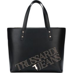 Trussardi Jeans Torebka Czarny. Czarne torebki klasyczne damskie Trussardi Jeans, bez wzorów, z jeansu, bez dodatków. Za 671,95 zł.