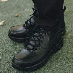 Buty Nike Manoa Leather (454350-003). Szare buty trekkingowe męskie Nike, z materiału, outdoorowe. Za 349,99 zł.