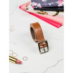Pasek damski skórzany Rovicky PDR-3 camel - camel. Brązowe paski damskie ROVICKY, w paski, ze skóry, klasyczne. Za 29,99 zł.