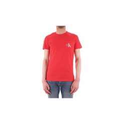 T-shirty z krótkim rękawem Calvin Klein Jeans J30J311023. Czerwone t-shirty męskie Calvin Klein Jeans, s, bez wzorów, z jeansu, bez kołnierzyka, krótkie. Za 153,26 zł.
