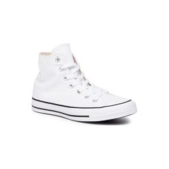 Converse CHUCK TAYLOR OVERSIZE LOGO C165696. Białe buty sportowe damskie Converse, bez wzorów, z materiału, sportowe. Za 249,99 zł.