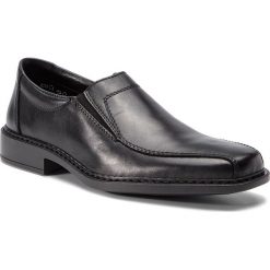 Półbuty RIEKER - B0870-00 Schwarz. Czarne buty wizytowe męskie Rieker, bez wzorów, ze skóry ekologicznej, eleganckie, bez zapięcia. Za 259,00 zł.