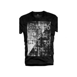 T-shirt UNDERWORLD Ring spun cotton Born to lose. Szare t-shirty męskie Underworld, s, z nadrukiem, z bawełny, bez kołnierzyka. Za 69,99 zł.
