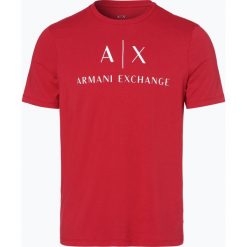 Armani Exchange - T-shirt męski, czerwony. Czerwone t-shirty męskie z nadrukiem marki Armani Exchange, m, z bawełny. Za 139,95 zł.